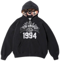 Zip Up Hooded Sweatshirt 'Black'