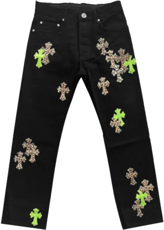 Leopard neon cross pants
