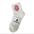 Ape Socks White"Pink"