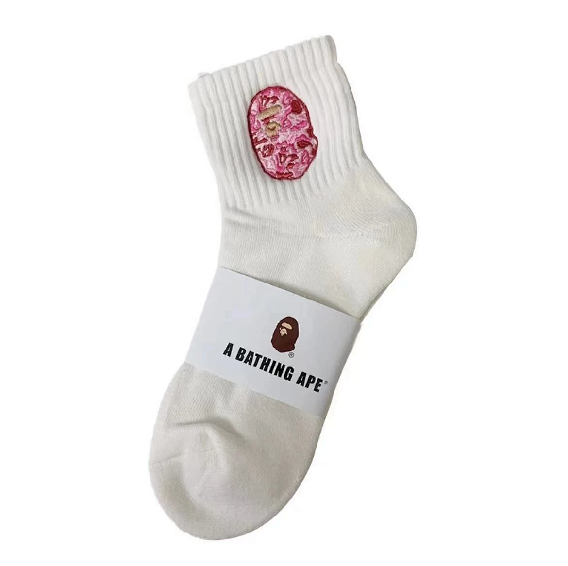 Ape Socks White"Pink"